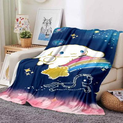 1pc Unicorn Rainbow Blanket Lightweight Flannel Throw for Sofa Bed Travel Camping Livingroom Office Couch Chair