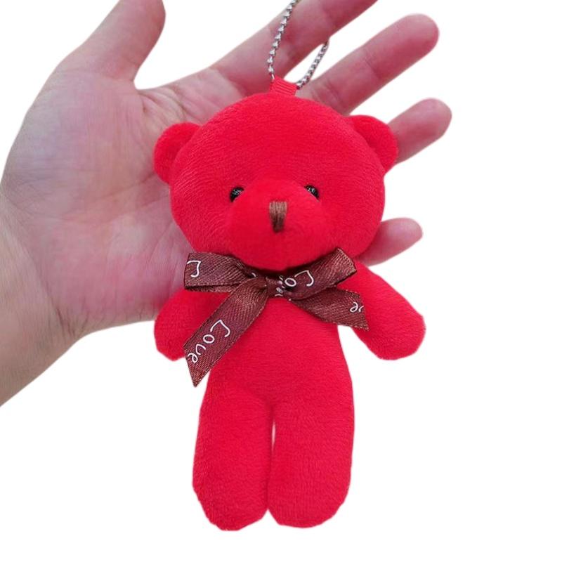 Teddy Plush Bear Toy Keychain Bag Pendant Stuffed Doll Home Decoration Gift Kids