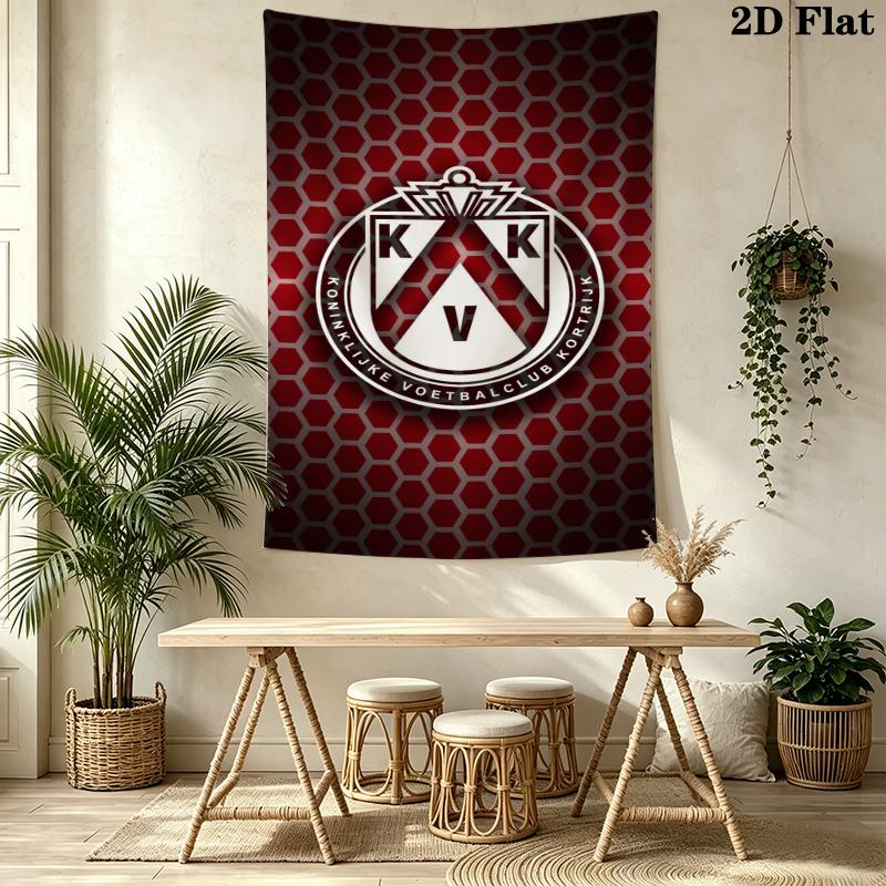 KV Kortrijk Wall Tapestry Aesthetic Wall Hanging Printed Fabric Blanket Decorative Tapestries for Bedroom Living Room Home Decor
