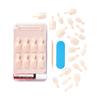Naturalne sztuczne paznokcie manicure + klej Nude Nails KAN01 Kiss 28 szt