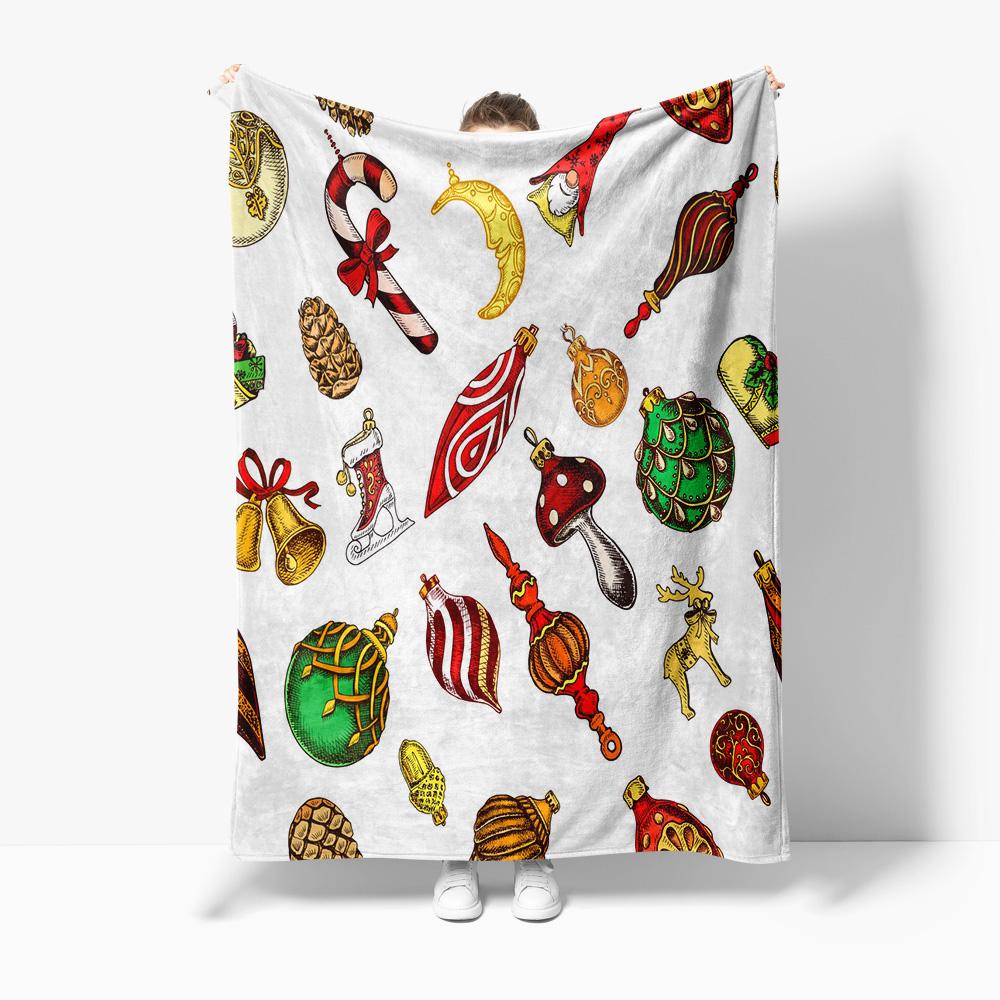 TU Cozy Christmas Throw Blanket Soft Flannel Warm Festive Holiday Decor Gift Home Dorm Room Couch