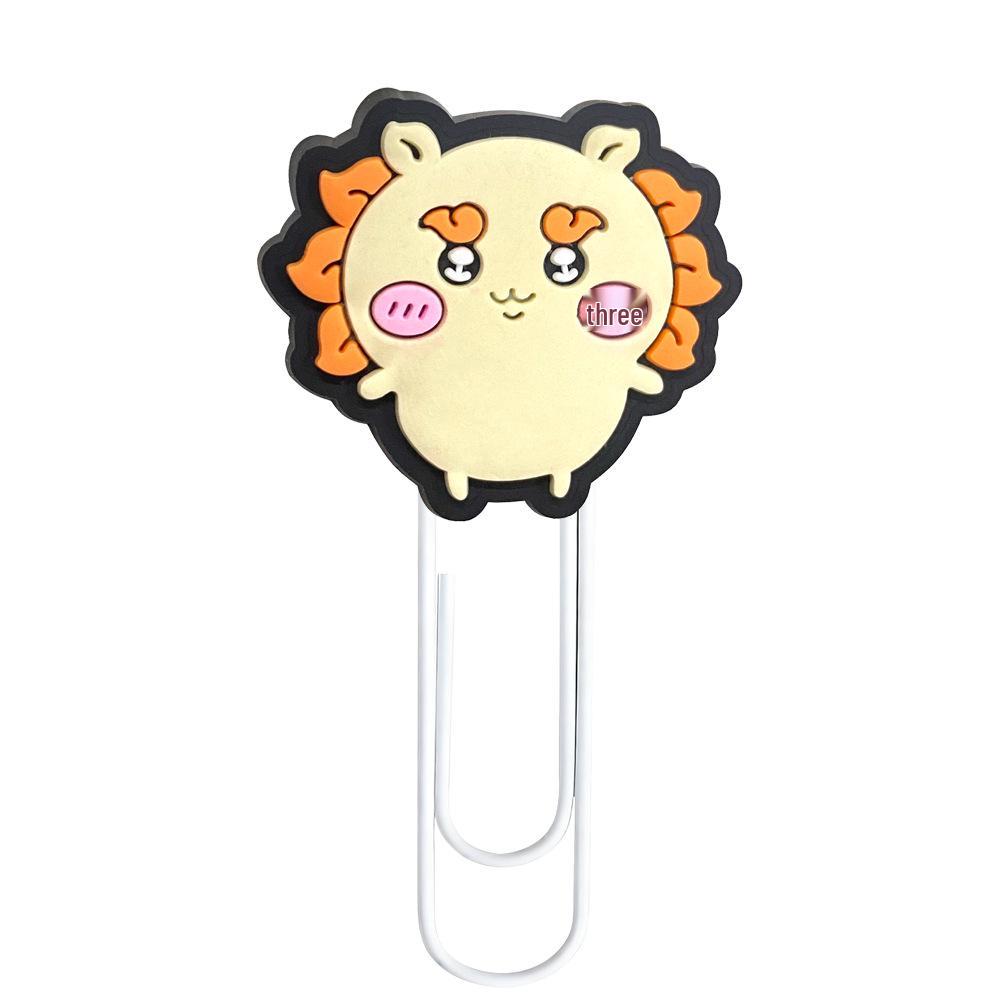 Jiji Kawaii Monkey Cartoon Paper Clips - Colorful Student Stationery & Bookmarks