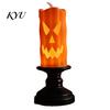 Flameless Halloween Decoration Lights LED Candle, Spooky Skull Pumpkin Fake Pillar Candles, Battery Operated Candles 3D Flickering Candle Light