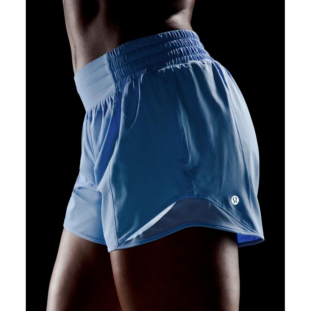 Lululemon Hotty Hot High Rise Lined Short 4  Sinatra Blue