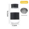 Leak-Proof High-Value Glass Water Cup with Lanyard, Portable Leather Case, and Heat Insulation for Tea Brewing - Ideal for Men, Women, and Students.