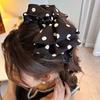 Hair Claw Dot Print Double Bowknot Decor Hair Clip Spring Design Strong Grip Back Head Hair Claw Hair Accessories