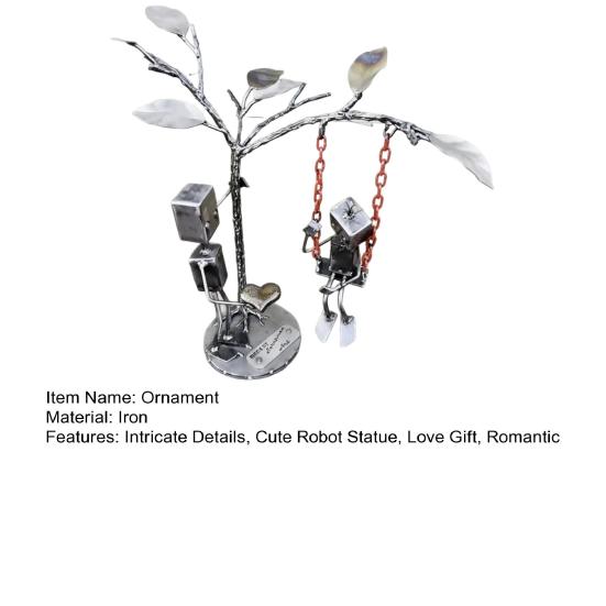 Love Confession Figurine Desktop Romantic Robot Ornament Bedroom Robot Statue