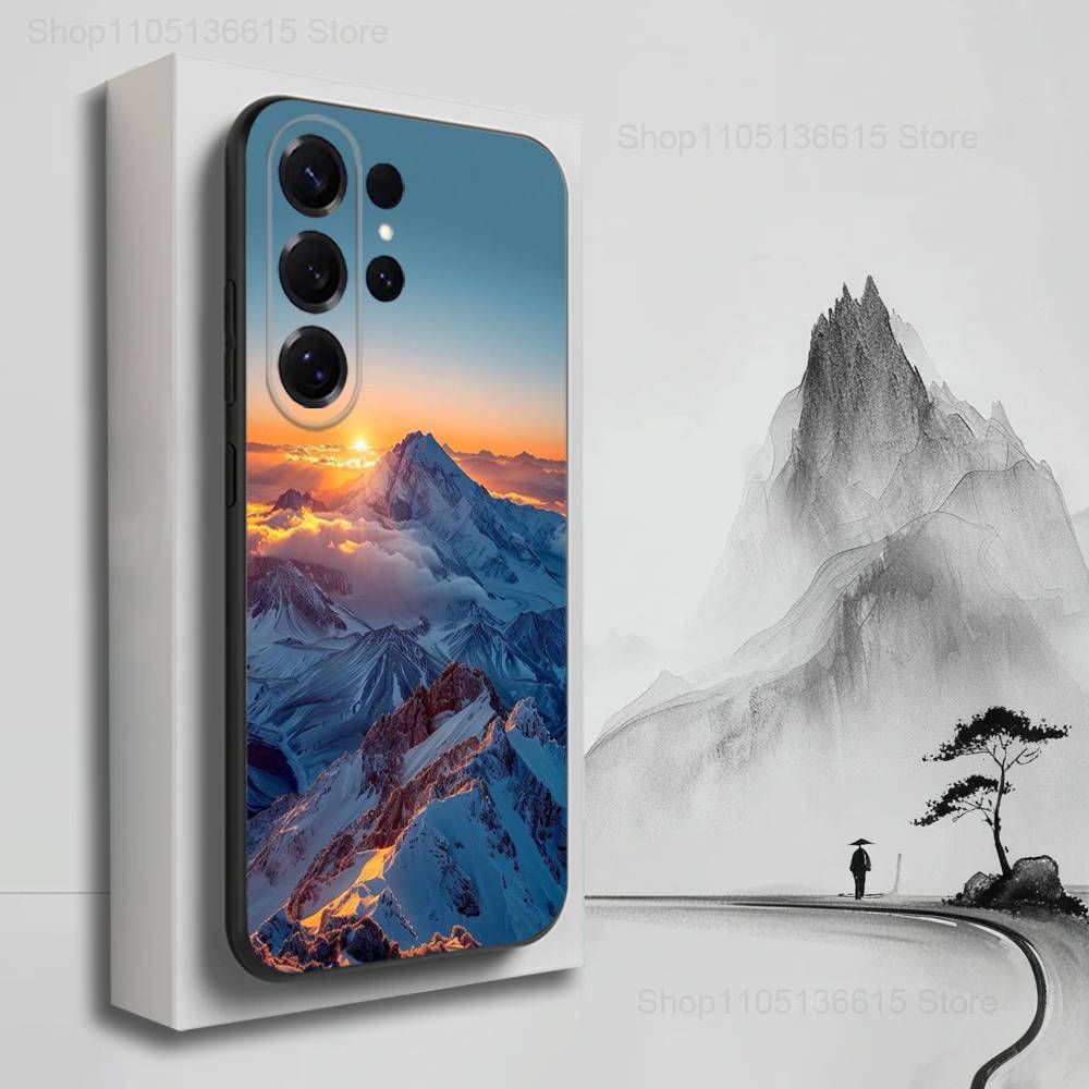 Sacred Mount Everest Phone Case For Samsung S25,S24,S23,S22,S21,S20,S10,S9,Ultra,Plus,Lite,FE,Soft Silicone Black Cover