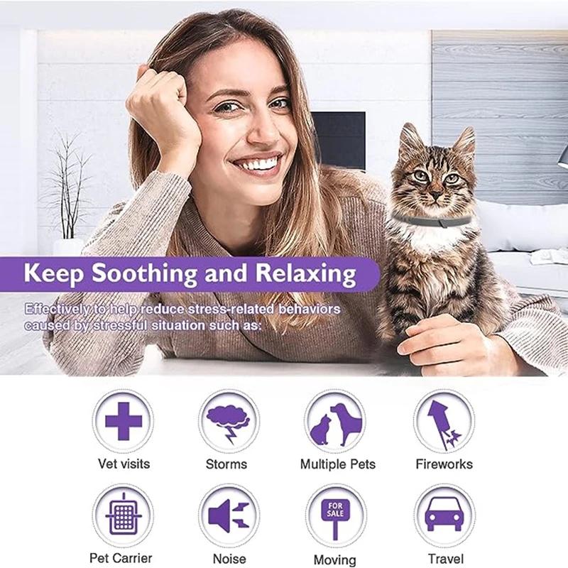 Dog Calming Collars Relieve Doggie Anxiety Natural Comfortable Adjustable Pheromone Neck Strap Remove Restlessness Pet Supplies