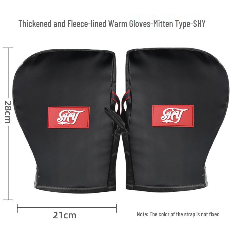 Winter Warm Waterproof Electric Scooter & Bike Handlebar Gloves - Windproof, Velvet Lined Motorcycle Covers