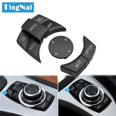 כיסוי כפתור בקרת מולטימדיה CIC IDrive לקונסולה מרכזית לרכב עבור סדרות BMW 1 3 5 X1 X5 X6 E87 E90 E91 E92 E60 E84 E70 E71