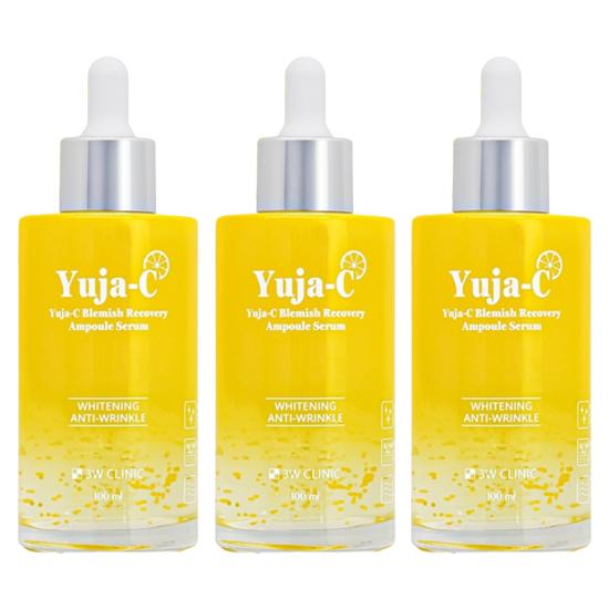 3W CLINIC Yuja-C Blemish Recovery Ampoule Serum 100ml, Recovery Cream 110g (7 Options)