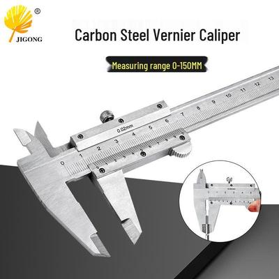 Carbon Steel Vernier Caliper 0-150mm: Precision 4-in-1 Measuring Tool