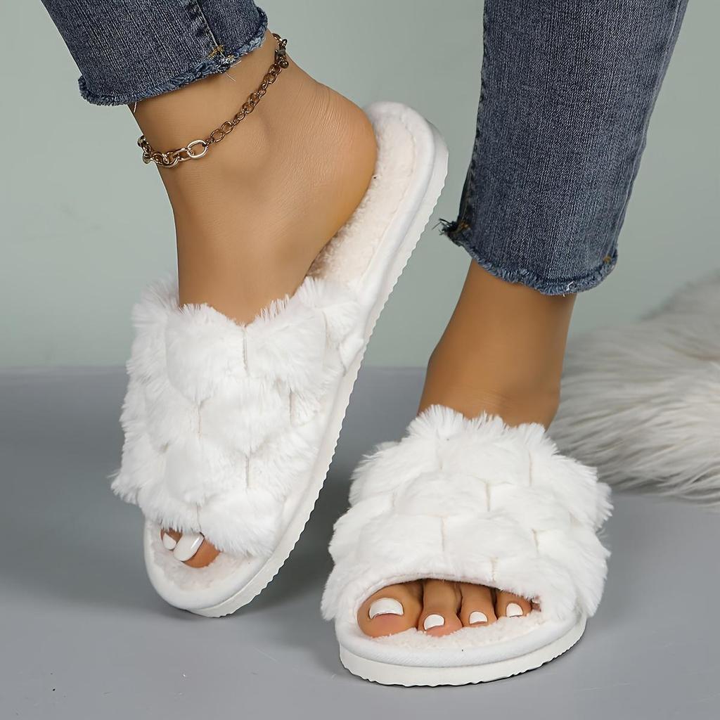 Women's Soft Open Toe Slippers Lightweight Soft Sole Indoor Shoes
