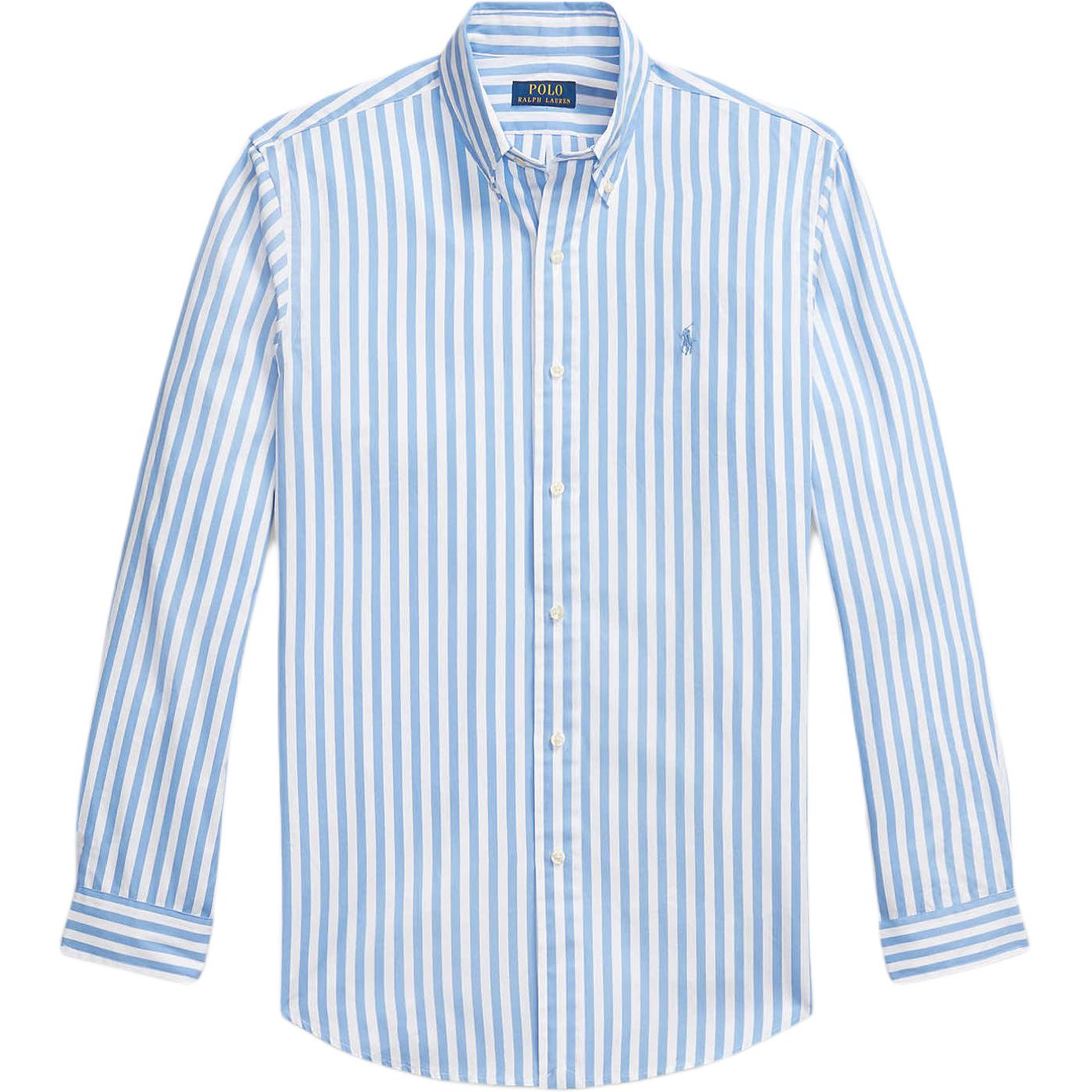 

Polo Ralph Lauren FW25 Поло в полоску из хлопка с длинным рукавом на одной пуговице Классический крой Мужские рубашки 710817005-008 XXL