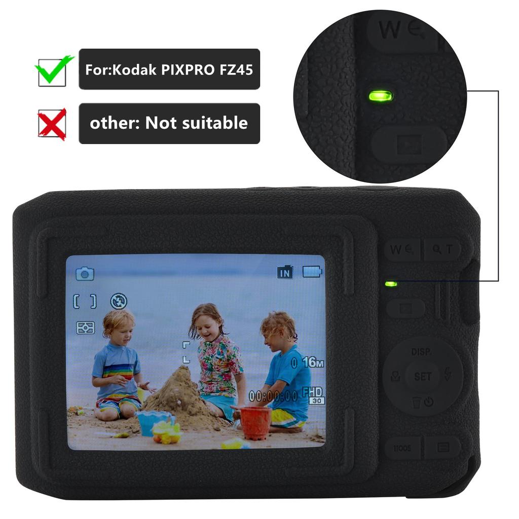 Custodia protettiva morbida in silicone per fotocamera Kodak PIXPRO FZ45 Custodia in silicone antigraffio Custodia protettiva per fotocamera digitale da viaggio