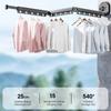 Wall Mounted Retractable Clothes Hanger Large Bearing Capacity Clothing Storage Shelf  Outdoor