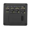 EQ01 Acoustic Guitar Tuner 2 Band EQ Black Guitar Tuner for Practice Stage Studio
