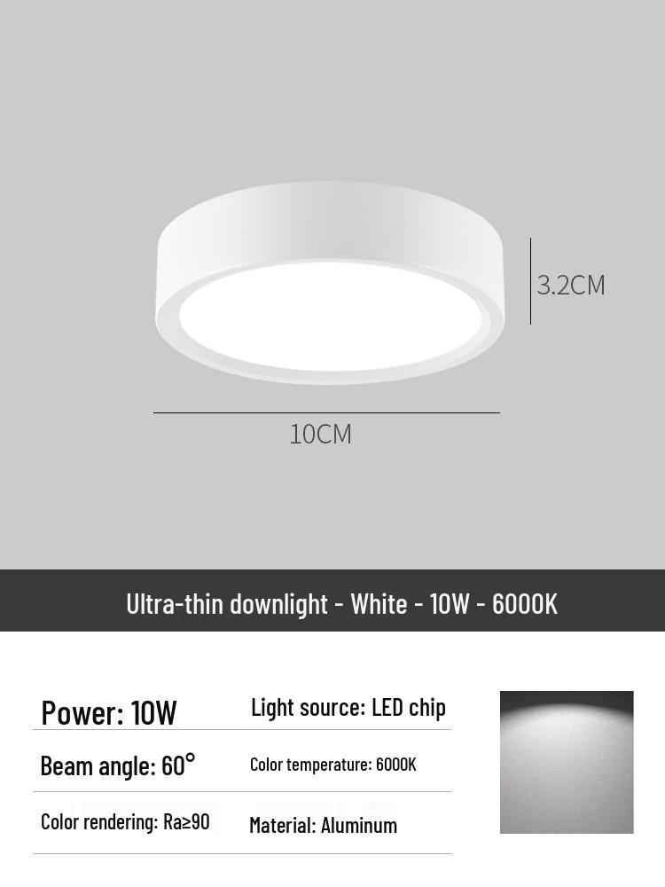 Surface Mounted Anti-Glare Round Downlight for Hallway or Foyer