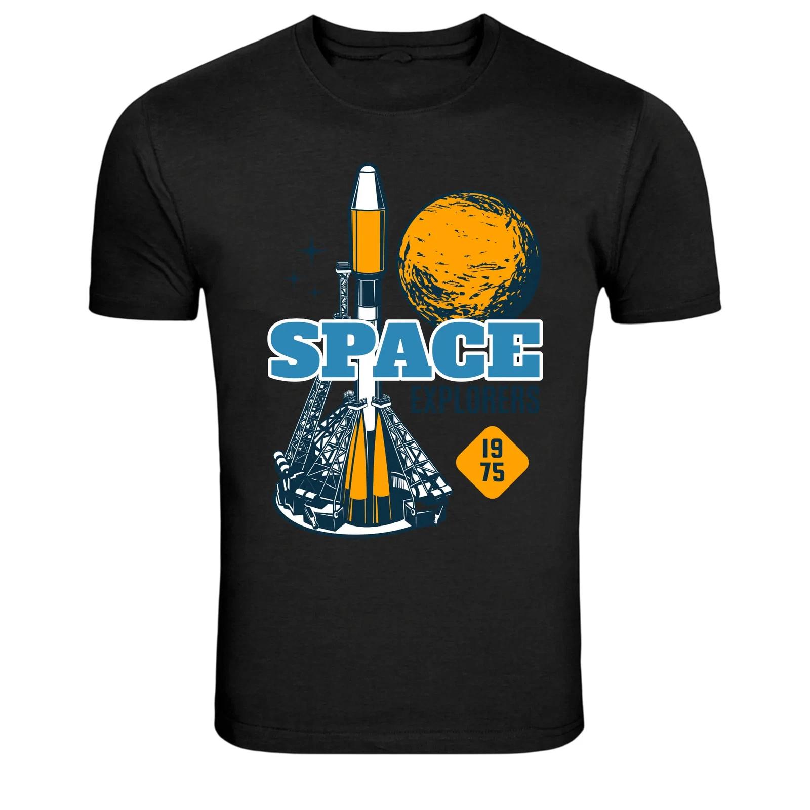 Space Explorers Rocket Launch Graphic T Shirt Galaxy XXL