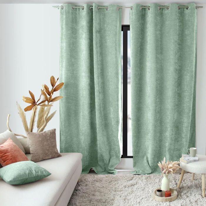 Coussin velours 40 x 40 cm Vert celadon Velvet