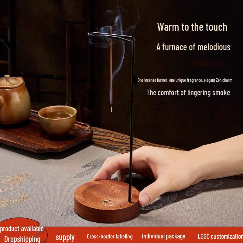 Sandalwood Incense Burner: Wooden Craft Christmas Gift for Indoors