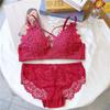 Youthful Lace Underwear Set: Wireless, Adjustable, Anti-Sagging, Side-Breasted Bra.