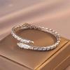 Temperament Bracelet Light Luxury Exquisite Light Luxury High-end Girl Bracelet Zircon Snake Bone Women