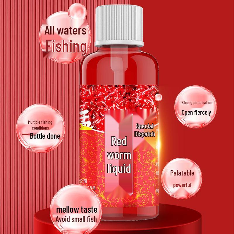 Extra Concentrated Bloodworm Fish Attractant 60ml - Ideal for Aspius, Green Carp, Bream, Crucian, and Grass Carp Winter Fishing.