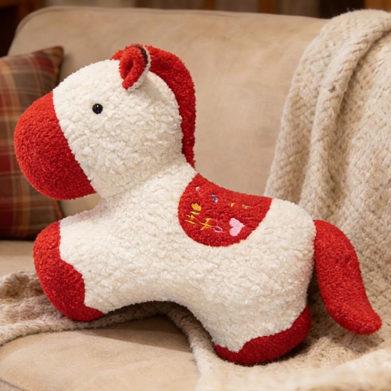 Style Pony Plush Pillow With Cotton Filling For Living Room Decor And New Year Gift