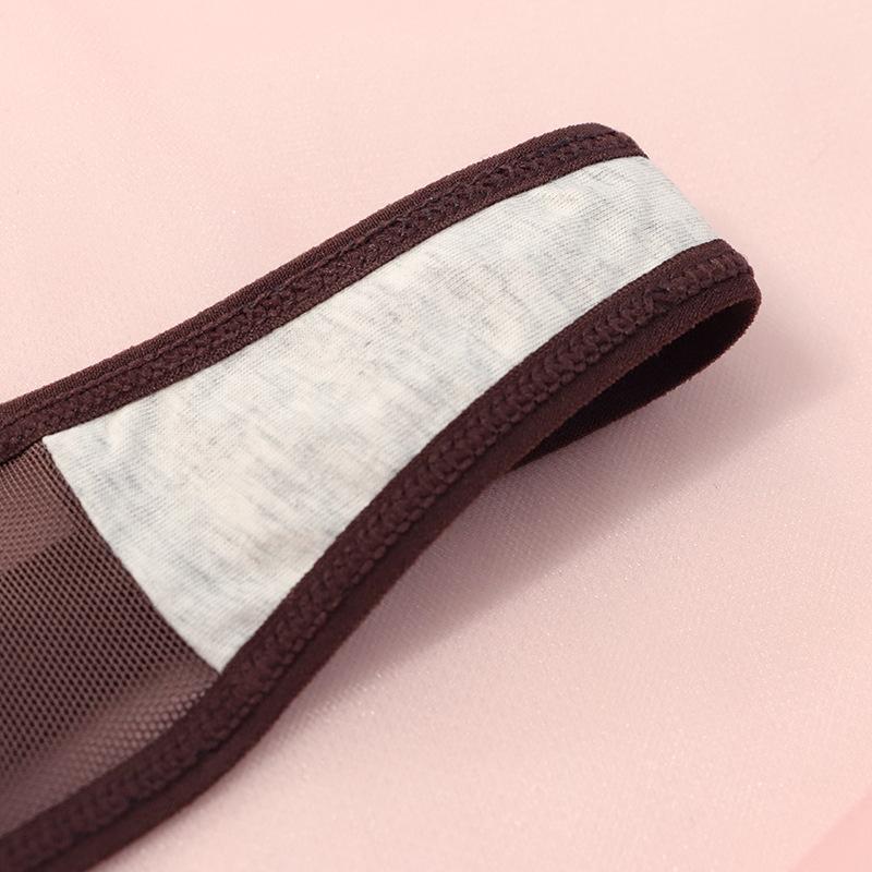 Seamless Thongs For Women Tiny Tangas Sexy Thong Lingerie Woman Translucent Mesh Strings Soft T-back G-string