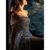 Spring Summer Women's Sexy Sequin Slit Prom Party Dress, Crossborder Evening Gown for New style Elegant