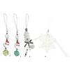 Christmas Keychain Detachable Snowman Snowflake Phone Lanyard for Fashion Lovers