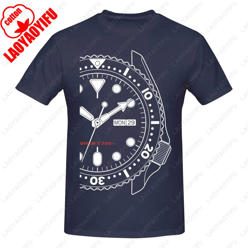 For Skx007 Watch Fans Unisex TShirt Summer Mens TShirt Fashion Crew Neck Short Sleeve Classic Black Humor Retro Style