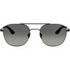 Armani Einfarbiges Design Metall Flieger Sonnenbrille Herren Schwarz