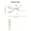 Remote Controlfor Dimming  LED  Ceiling Fan Light E27 for Living Room, Study, Household Use, 85-265V