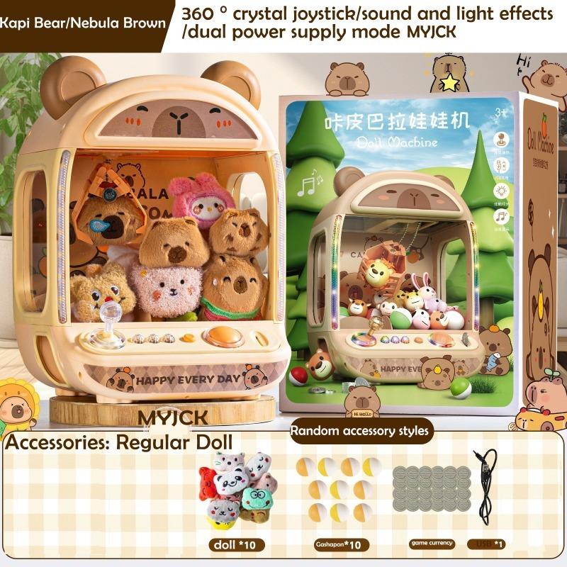 Diy Doll Machine Kids Coin Operated Play Game Mini Claw Catch Toy Crane Machines Music Doll Children Xmas Gifts Toys Boy Girls