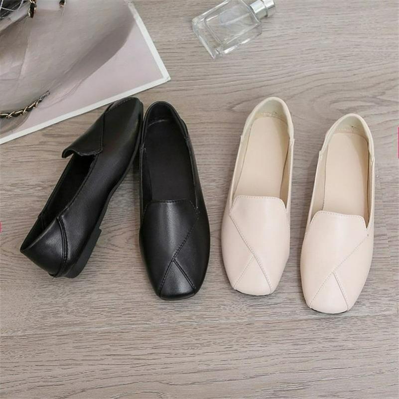 Retro Lazy One-step Square Toe Single Shoes Women's Spring Ins Tide Flat-bottomed All-match Work Shoes