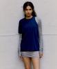PROVO Asymmetrical Short Sleeve Blouse / Navy