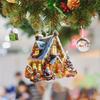 Christmas House Pendant 2D Acrylic Flat Hanging Ornament for Xmas Tree Christmas Decorations 2025 New Year Gift Home Decor