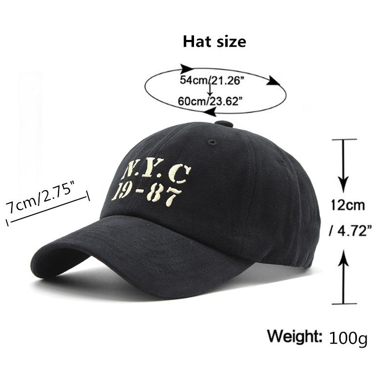 Nyc Letter Soft Top Baseball Cap Women'S Retro Wear Student Cap Men Ins Hat Tide