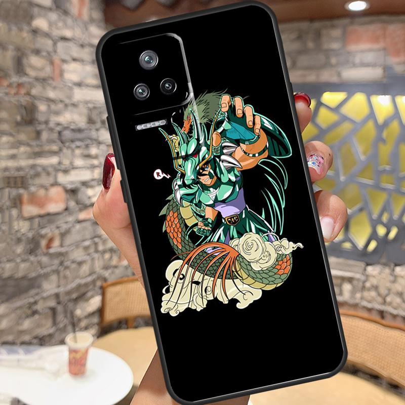 Saint Seiya Shiryu Case For Xiaomi 14T Pro 13T 11T 12T 13 14 15 Ultra POCO X6 X7 Pro X3 X5 M6 F5 F6 Pro Cover