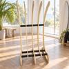 Surfboard Storage Rack with Padding Wood Finish Multi-Compartment Board