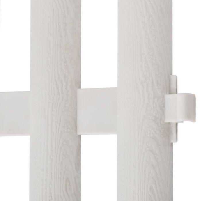 VidaXL Bordure de pelouse Blanc 17 pcs / 10 m 41227