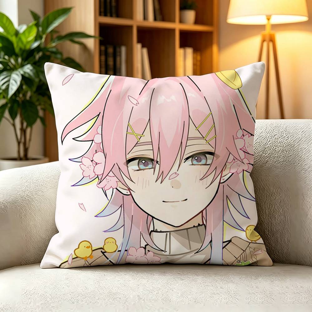 S-Soft Pastel 14 Days With You Game Pillow Case Square Double-Sided Sofa Cushion Cover Bedroom Bedside Pillow
