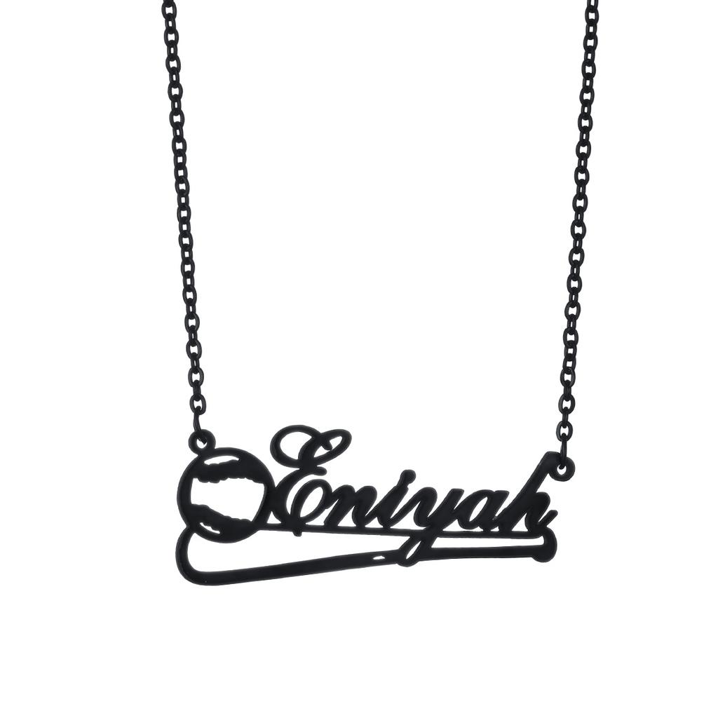 Atoztide Personalisierte Individuelle Fußball Sport Name Halskette Edelstahl für Damen Herren Anhänger Mode Geburtstag Schmuck Geschenk