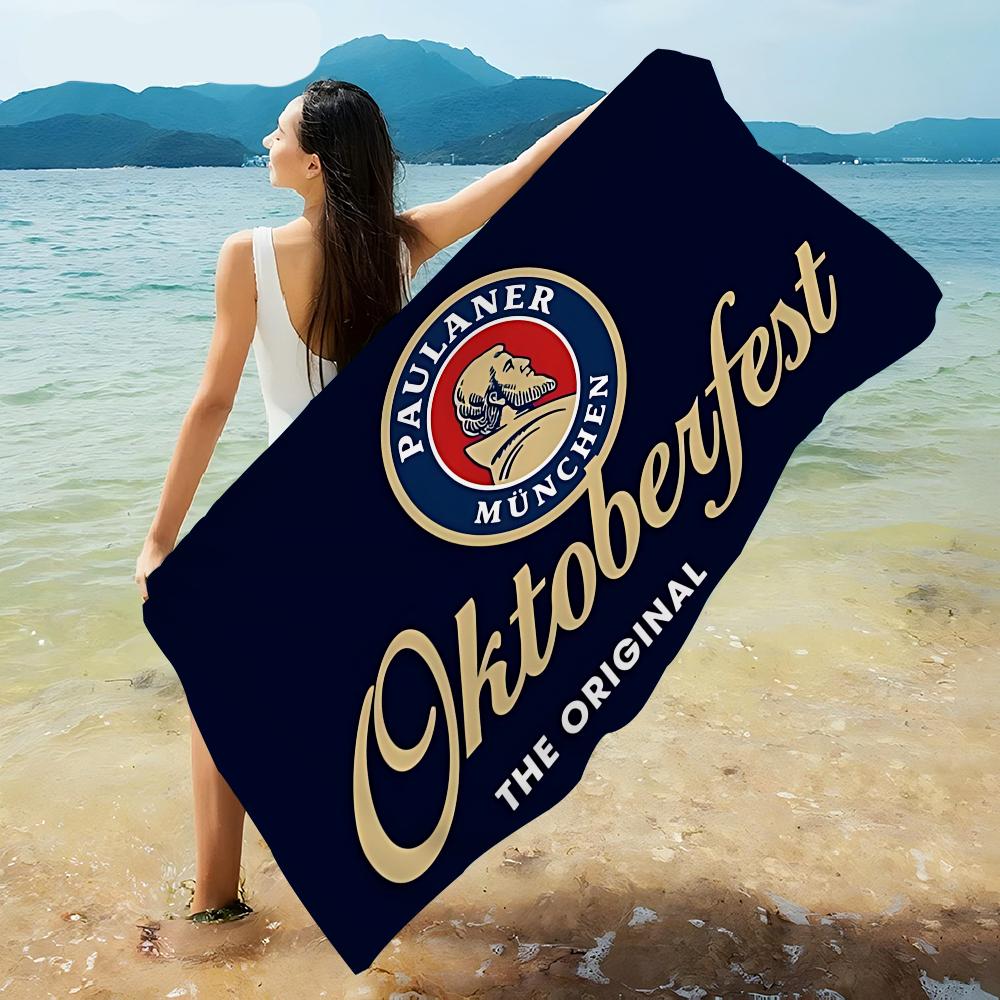 German Beer Paulaners Microfiber Beach Towel Absorbent Quick Dry Soft Yoga Swimming Resort Mountain Climbing Towel