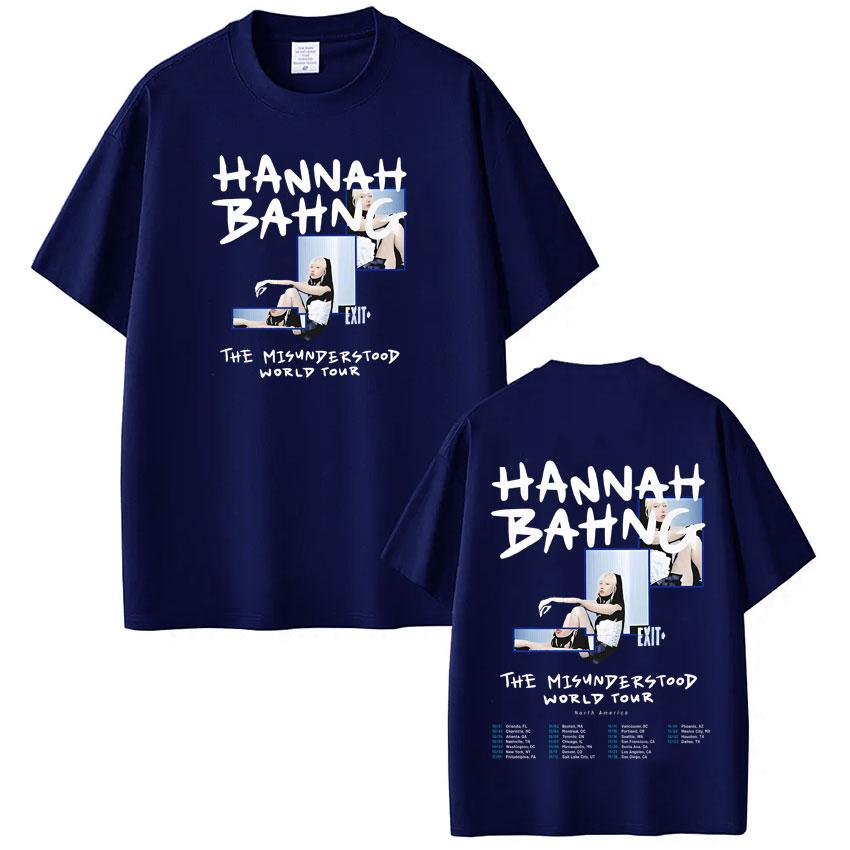 2025 Léto Hannah Bahng The Misunderstood World Tour Tričko Grafická Trička Populární Ženy Muži 100% Čistá Bavlna Potiskované Tričko