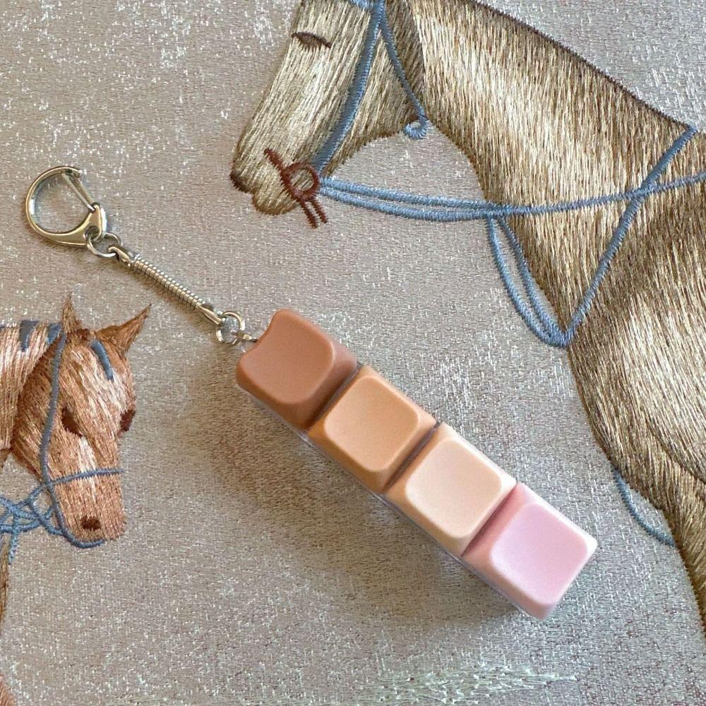 Keys Button Fidget Keychain DIY Keyboard Finger Keyboard Cap Relaxing Pinch Toy  Adult