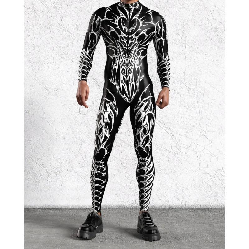 Costume de Scenă cu Imprimare Digitală 3D Adulți Evenimente de Halloween Petrecere Tematică Carnaval Costum Cosplay Joc de Rol Salopetă
